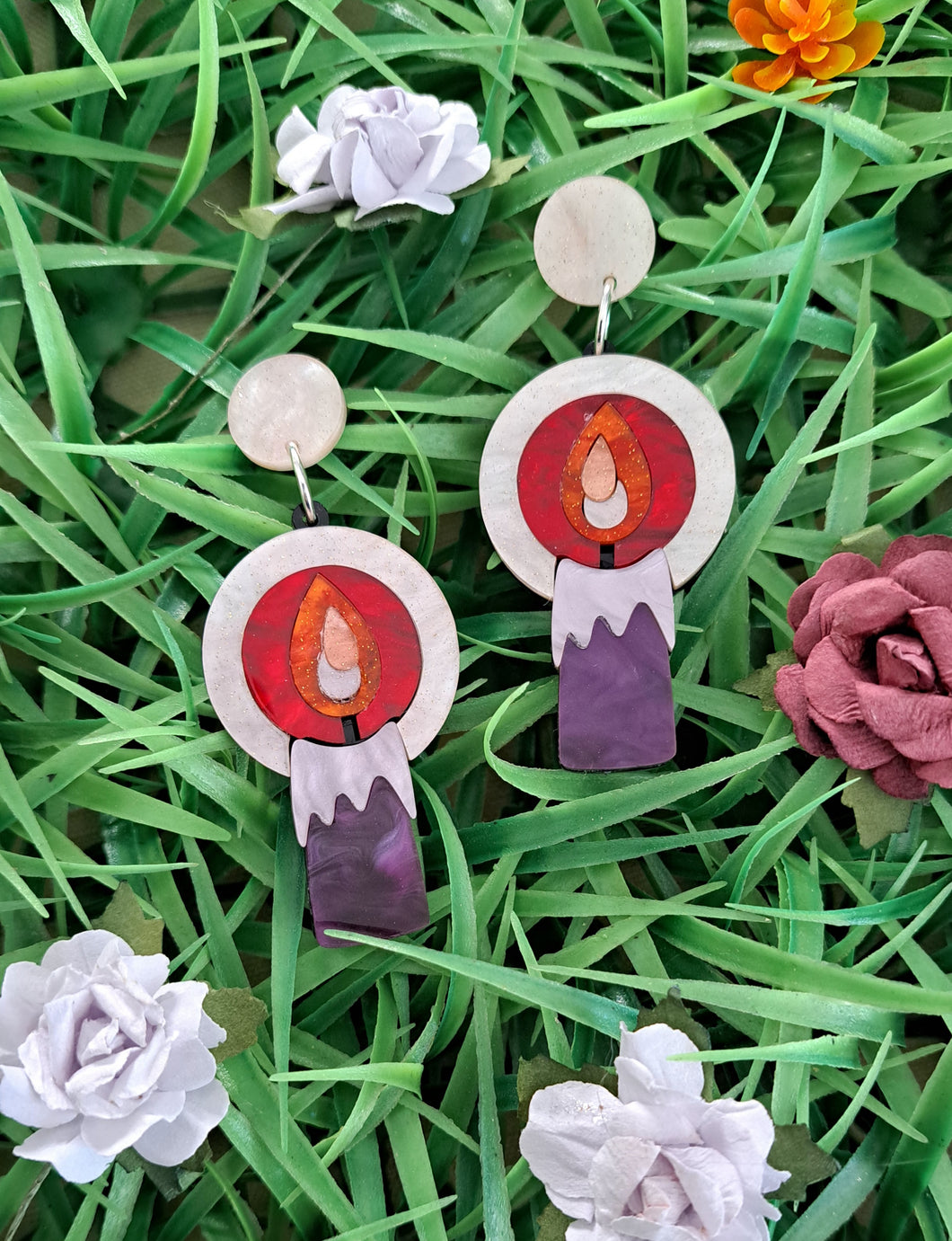 Midnight Mass Candle Earrings