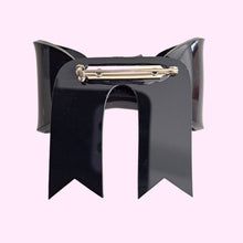 Load image into Gallery viewer, Large Black Bow Brooch
