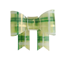 Load image into Gallery viewer, Green Tartan Bow Brooch
