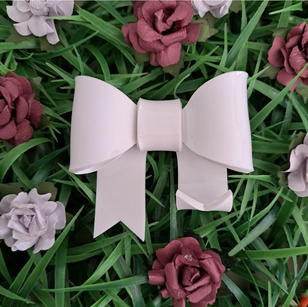 Large White Bow Brooch