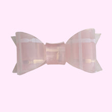 Load image into Gallery viewer, Large Pink Tartan Bow Tie Brooch
