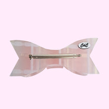 Load image into Gallery viewer, Large Pink Tartan Bow Tie Brooch
