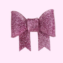 Load image into Gallery viewer, Pink Glitter Bow Brooch
