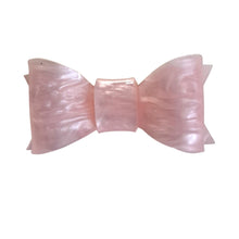 Load image into Gallery viewer, Baby Pink Marble Bow Tie Brooch

