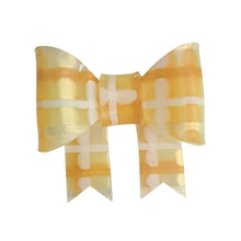 Load image into Gallery viewer, Yellow Tartan Bow Brooch
