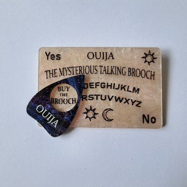 SALE 30% off - Bad Influence Ouija Board - Pale pink and purple glimmer