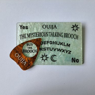 SALE 30% off - Bad Influence Ouija Board - Pale blue and brown marble