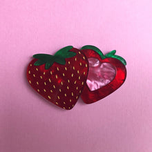 Load image into Gallery viewer, &quot;I Heart Strawberry&quot; Brooch
