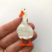Load image into Gallery viewer, Wallis and Delilah - Little Duck Pair in White Marble
