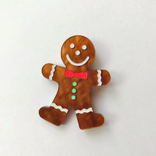 Load image into Gallery viewer, Gingerbread Man Brooch A
