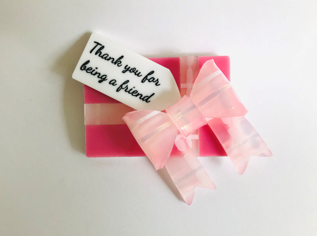 Thank You Present Brooch