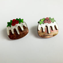 Load image into Gallery viewer, Christmas Pudding Studs - Brown Glimmer

