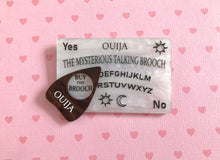 Load image into Gallery viewer, SALE 30% off - Bad Influence Ouija Board - White glimmer and brown marble
