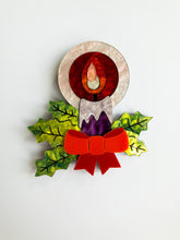 Load image into Gallery viewer, Midnight Mass Candle Brooch
