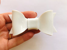 Load image into Gallery viewer, Large White Bow Tie Brooch
